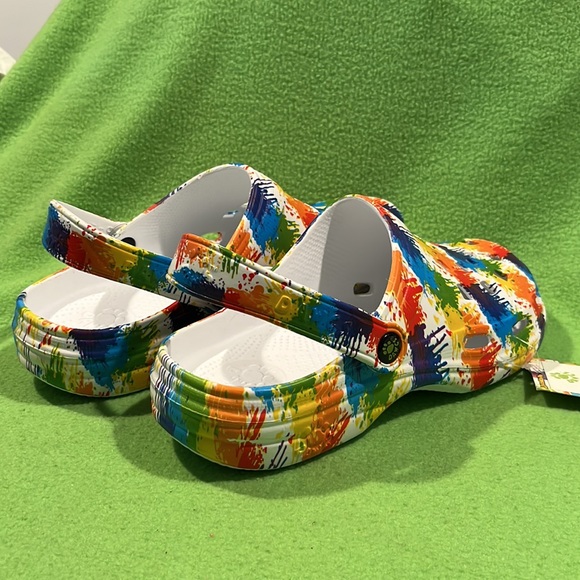 DAWGS Loudmouth Women’s Beach Clogs Drop Cloth Pattern Size 11 NWT - Picture 3 of 8